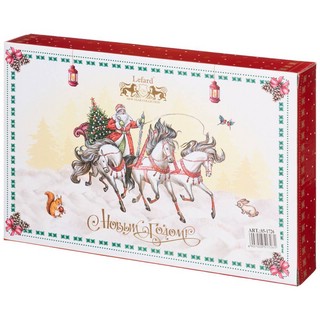 Блюдо 'Тройка' прямоугольное красное, 25 см 2