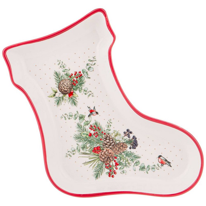 Блюдо-сапожок 'Праздник' 25.5х19,5х3,5 см