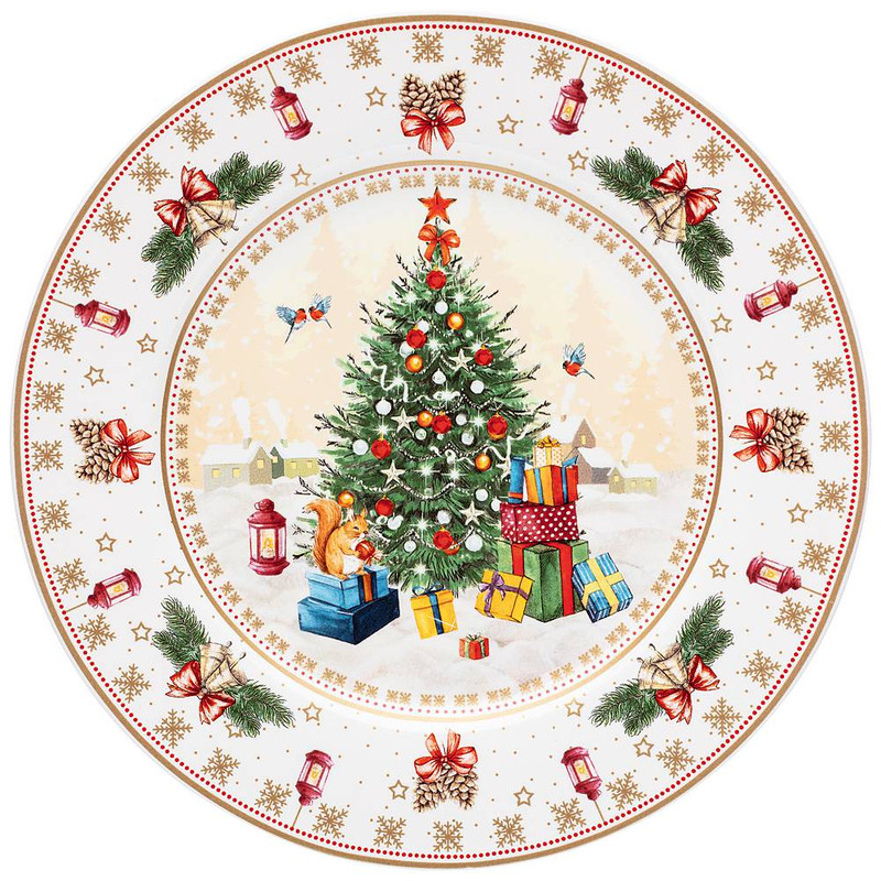 Тарелка закусочная 'Ёлка' 20 см