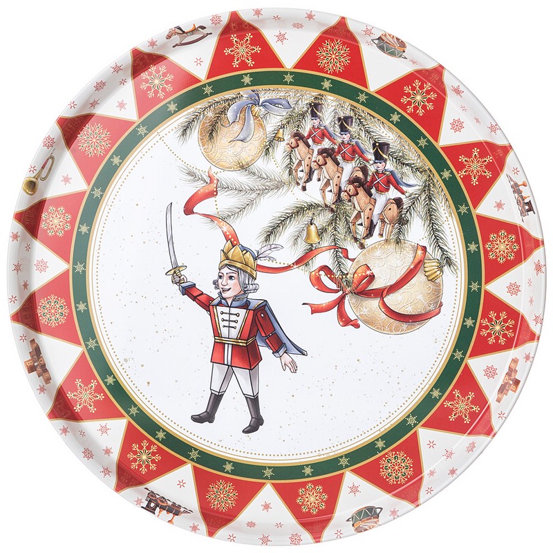 Поднос сервировочный 'Щелкунчик', 33 см, Agness 898-136