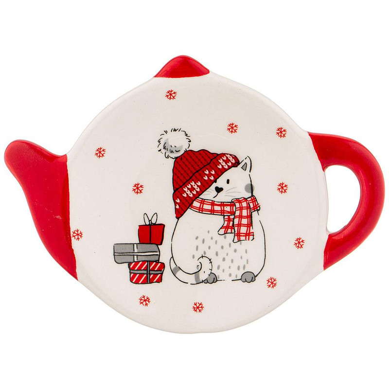 Набор подставок для чайных пакетиков, 2 предмета 'Christmas Cat'