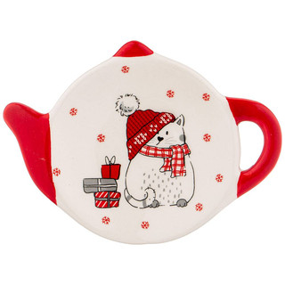 Набор подставок для чайных пакетиков, 2 предмета 'Christmas Cat' 1