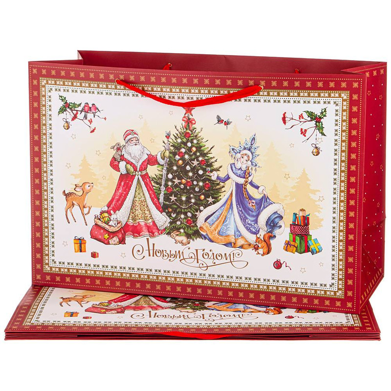 Пакет подарочный 'Ёлка' 60х40х23 см