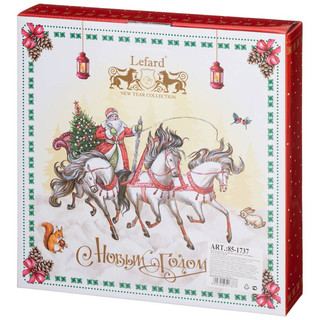 Блюдо 'Тройка' 26 см, красное 2