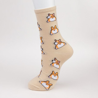 Носки 'Корги-релакс' беж, размер 35-39 2
