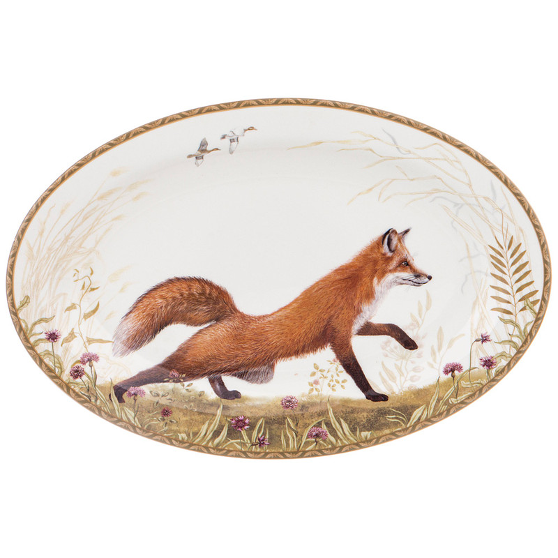 Блюдо овальное 'Охота' 26.5 см