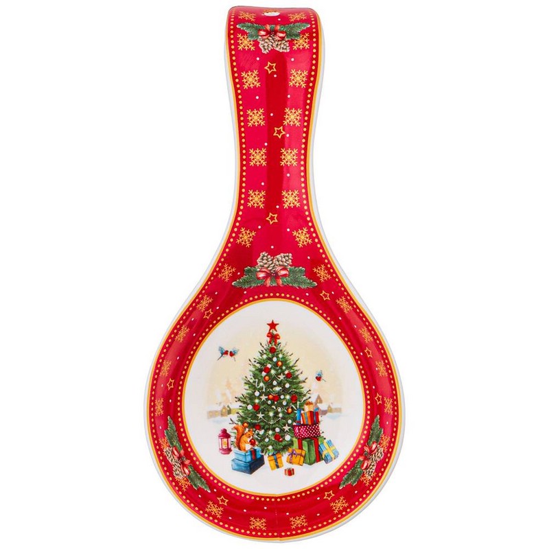 Подставка под ложку 'Ёлка' 22 см, красная