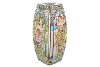 Ваза 1,5 л 11*11*21 см 'Времена суток' квадрат, NEW BONE CHINA 