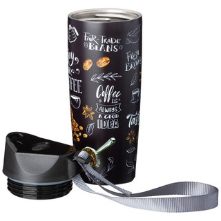 Термокружка 'Coffee Time' с кнопкой-стоппером, 380 мл, колба нержавеющая сталь 3