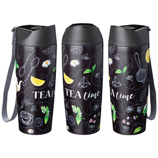 Термокружка 'Tea Time' с кнопкой-стоппером, 380 мл, колба нержавеющая сталь 2