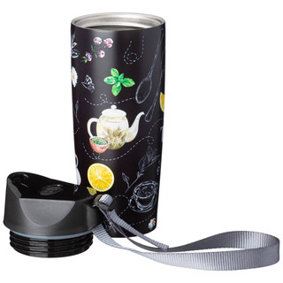 Термокружка 'Tea Time' с кнопкой-стоппером, 380 мл, колба нержавеющая сталь 3