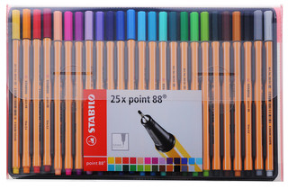 Набор капиллярных ручек Stabilo Point88, 25 цветов 1