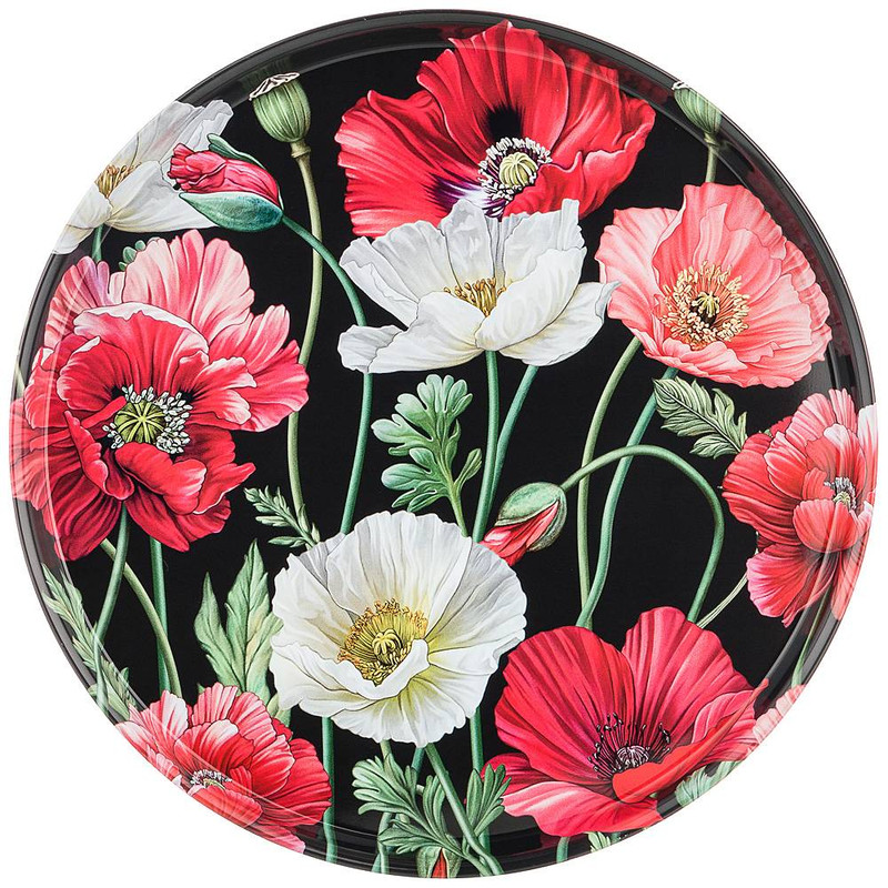 Поднос сервировочный 'Маки' d 33 см