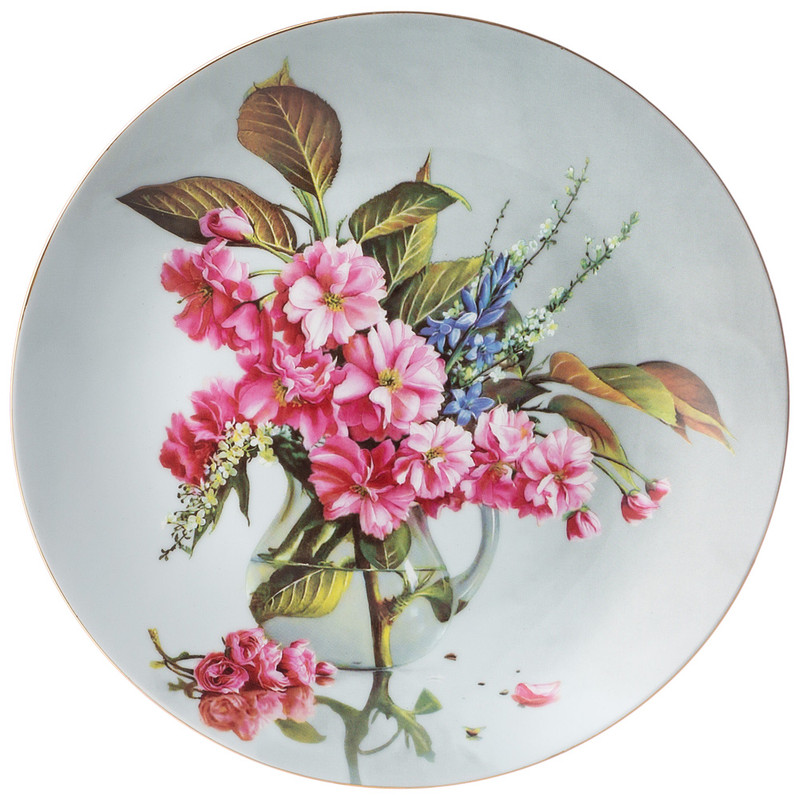 Тарелка декоративная 'Цветы' 20.5 см