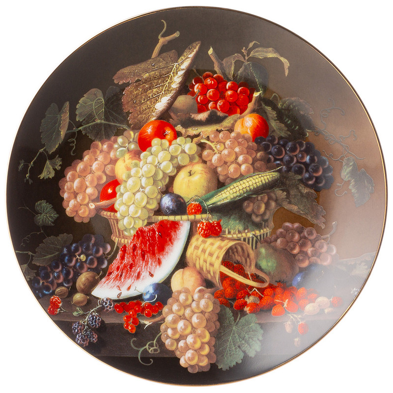 Тарелка декоративная 'Фрукты' 20.5 см