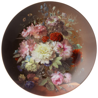 Тарелка декоративная 'Цветы' 20.5 см (гвоздики)