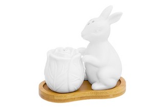 Набор д/специй 2 пр. 11,5*7*11 см 'Заяц с капустой' на дерев....