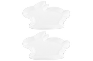 Набор 2 блюд 19*12*2,4 см 'Кролики' 