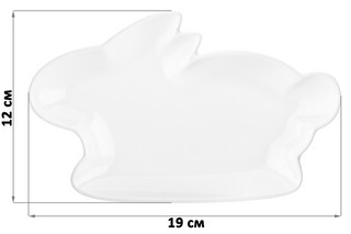 Набор 2 блюд 19*12*2,4 см 'Кролики'  2