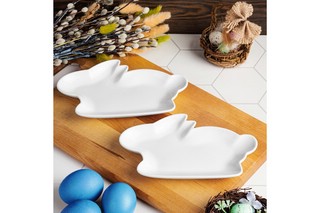 Набор 2 блюд 19*12*2,4 см 'Кролики'  3