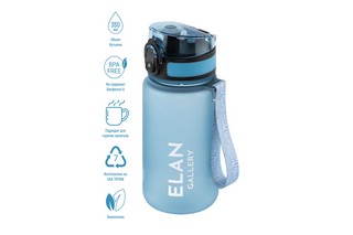 Бутылка для воды 350 мл 6,8*6,8*17 см 'Style Matte' голубая п...