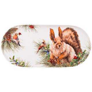 Блюдо овальное 'Лесная сказка', Белка, 31 см, Lefard 590-385