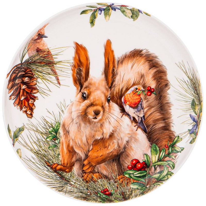 Тарелка закусочная 'Лесная сказка' (белка) 20.5 см, Lefard 590-391