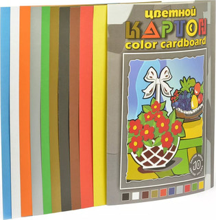 Картон цветной А3, 10 листов, 10 цветов, 'Натюрморт' 3
