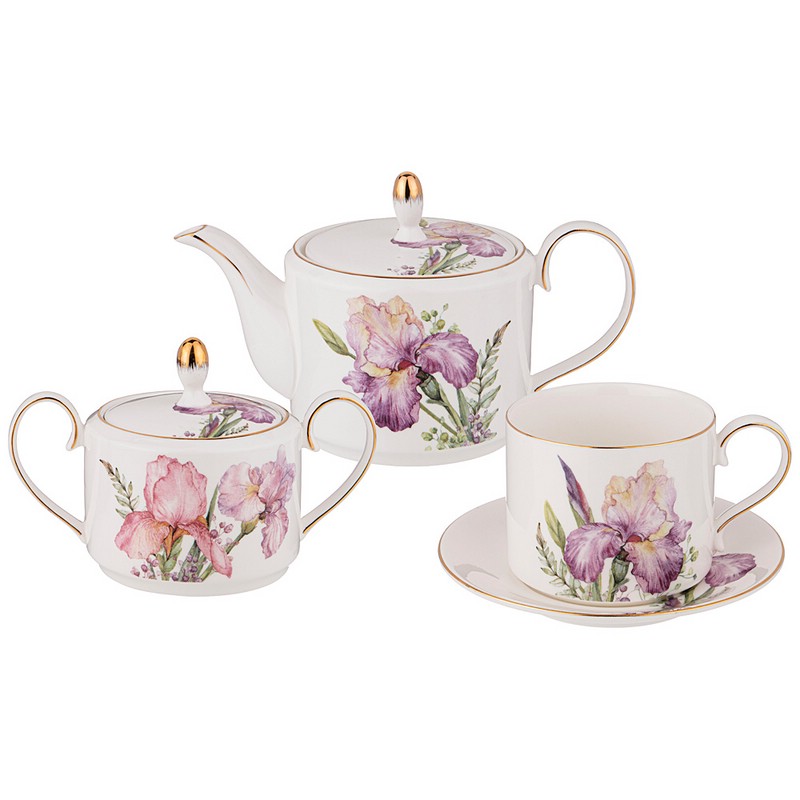 Чайный сервиз 'Ирисы' (Irises) на 6 персон, 14 предметов, Lefard