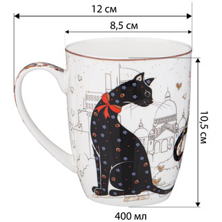 Кружка 'Парижские коты' 400 мл 3