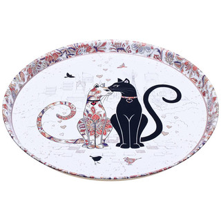 Поднос сервировочный 'Парижские коты' d 33 см 2