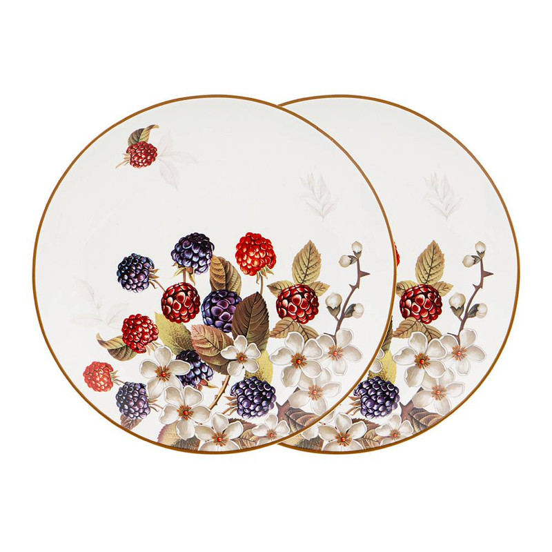 Набор тарелок закусочных 'Ежевика' из двух штук, 20.5 см