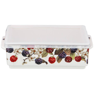 Блюдо квадратное с ручками и крышкой 'Ежевика' 20.5 см 1