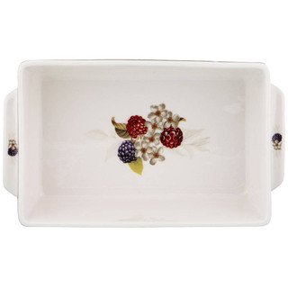 Блюдо квадратное с ручками и крышкой 'Ежевика' 20.5 см 4