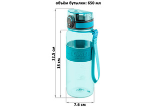 Бутылка для воды 650 мл 'Water Balance' бирюза 2