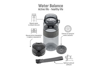 Бутылка для воды 650 мл 'Water Balance' серая 4
