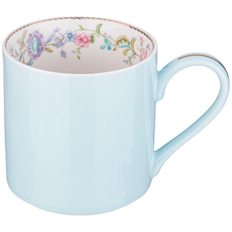 Кружка Blossom (голубой /цветы) 360 мл