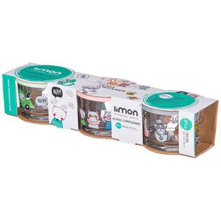 Набор из трех контейнеров с крышками, 190 мл 2