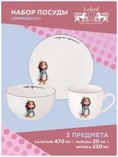 Набор посуды 'Принцесса' 3 предмета, детский 7