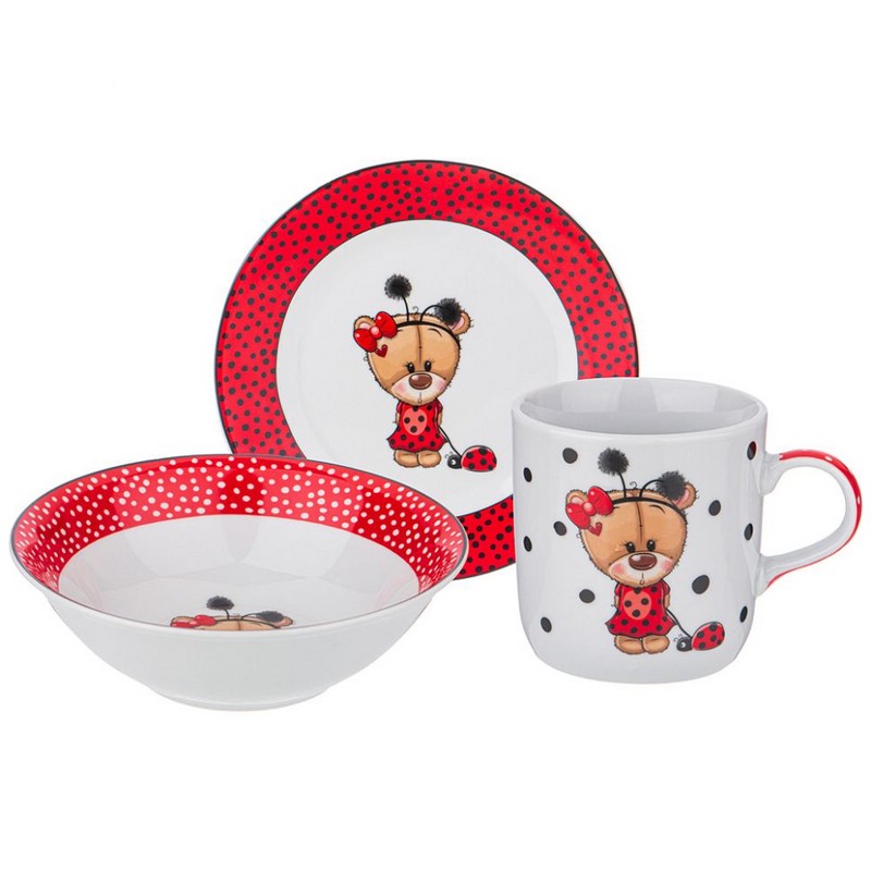Набор посуды 'Мишка' 3 предмета, детский