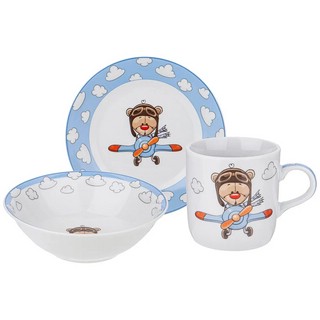 Набор посуды 'Летчик' 3 предмета, детский