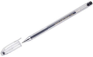 Ручка гелевая 0.5 мм, черная, Crown Hi-Jell