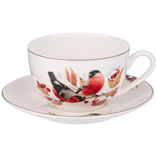 Чайная пара 'Лесная сказка' (снегири) 300 мл