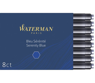 Стандартные картриджи с синими чернилами для перьевой ручки Waterman, Serenity Blue 2