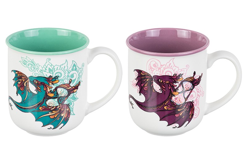 Набор из 2-х кружек 400 мл 'Сказочные драконы'
