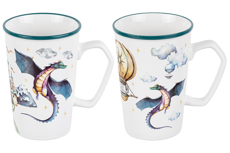 Набор из 2-х кружек 420 мл 'Драконы и замки'
