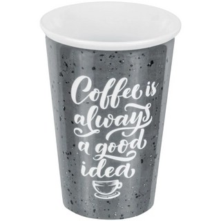 Стакан 400 мл 'Графит' для чая/кофе, силиконовая крышка 3