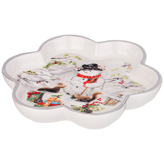 Тарелка фигурная 'С Новым Годом!' 15 см (снеговик) 3