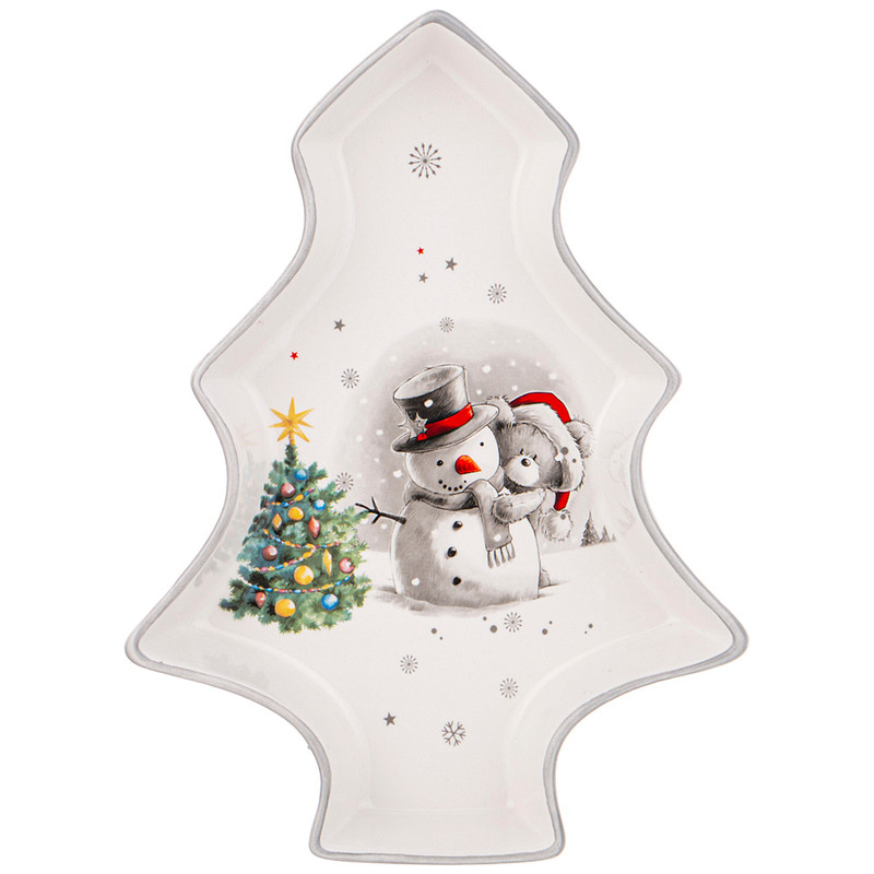 Блюдо-ёлка 'С Новым Годом!' 23 см, артикул 358-2116