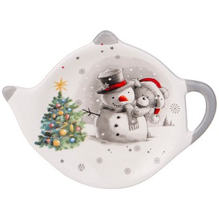 Подставка под чайные пакетики 'С Новым Годом!' (снеговик и мишка) 1